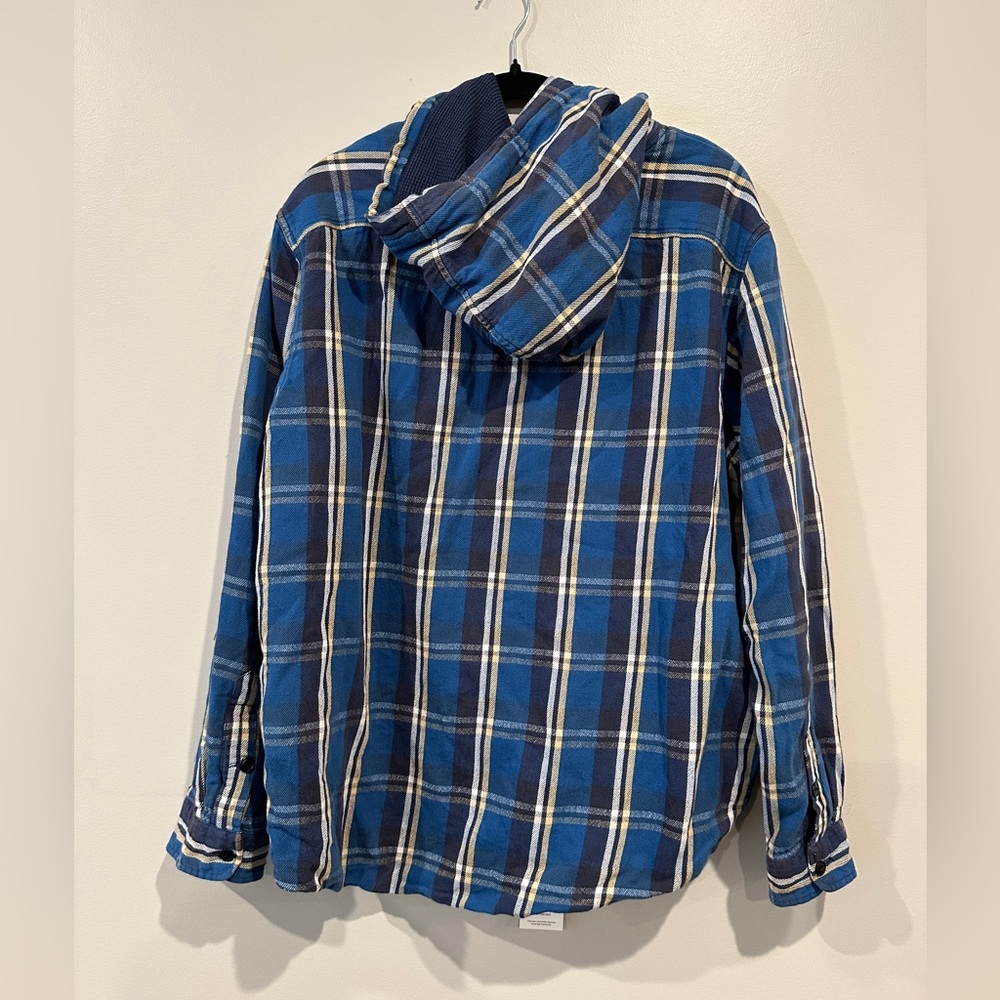 Polo Ralph Lauren Blue Plaid Hooded Shacket - Picture 6 of 6